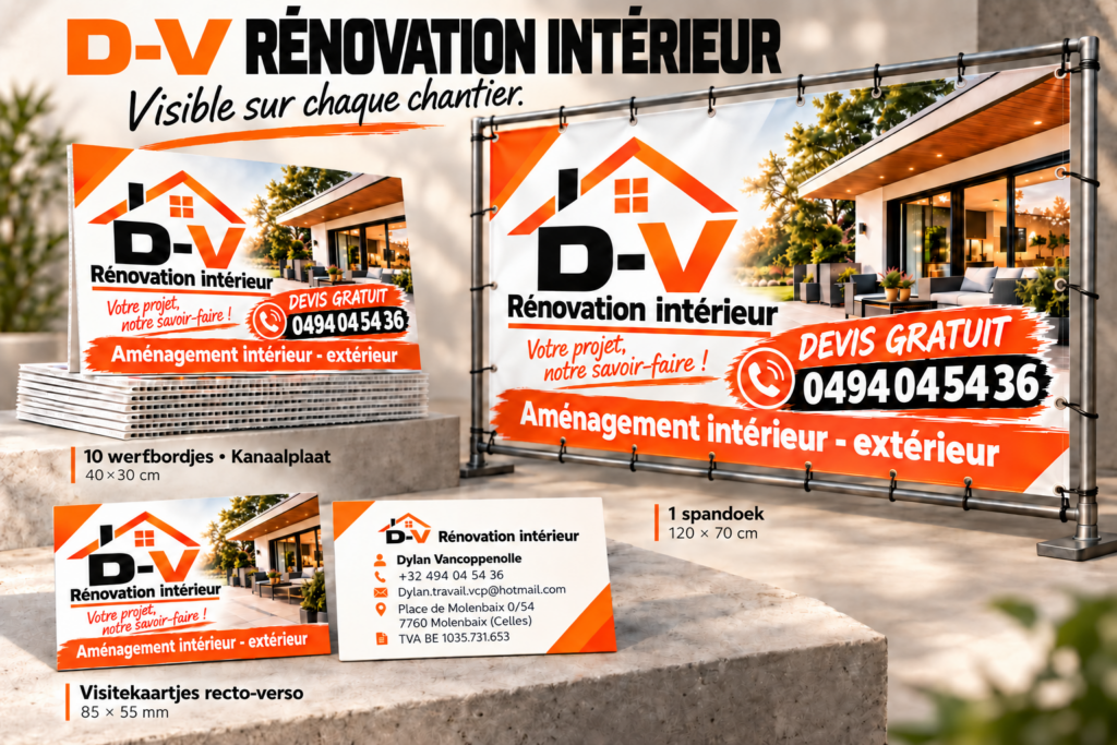 D-V Rénovation intérieur & extérieur te Celles realisatie